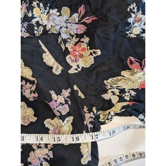 Free People Camella Mini Dress Floral Printed Cotton Ruffle Ruched Sz XS Boho - Picture 8 of 9